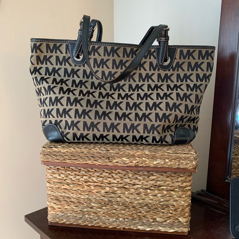 Michael Kors original logo fabric handbag